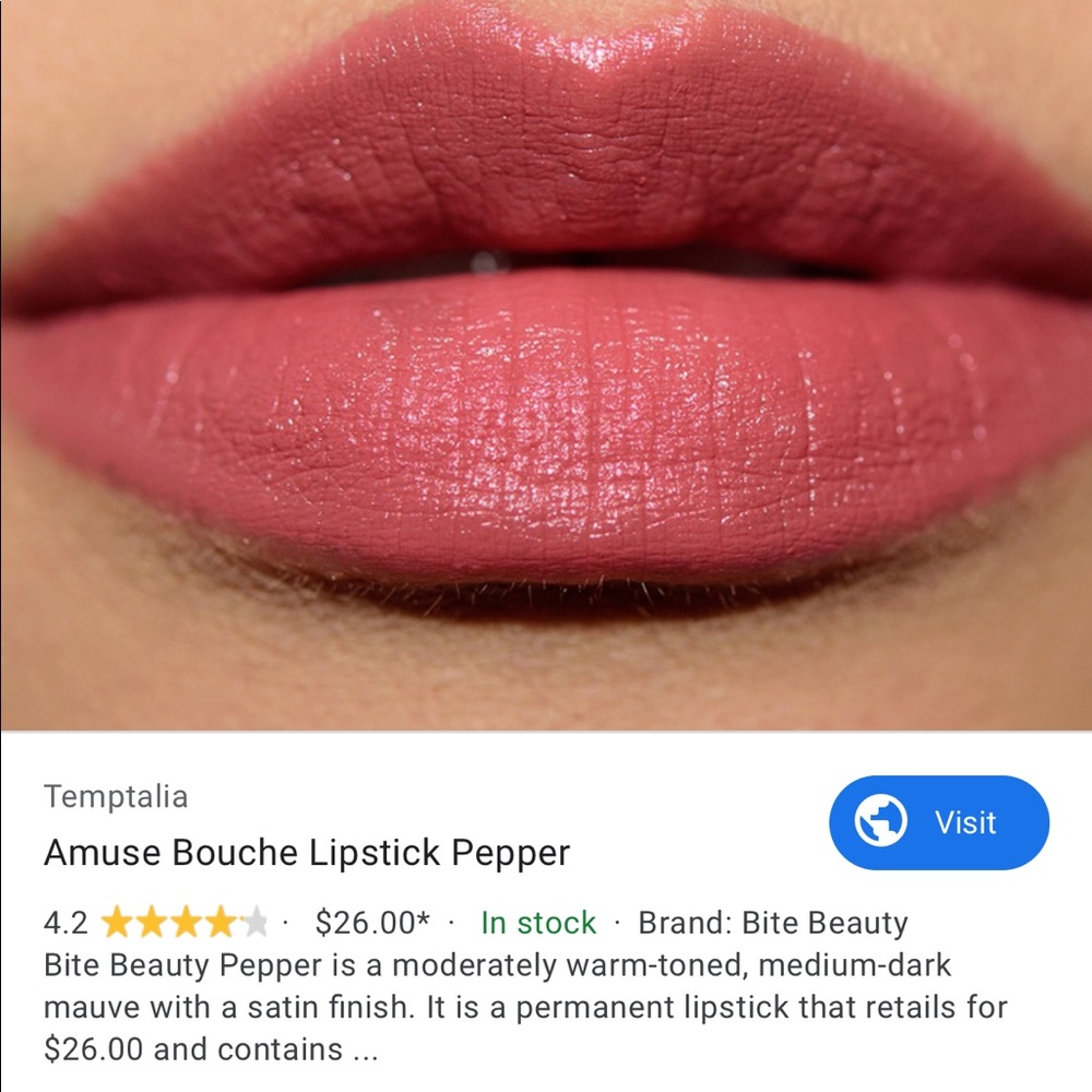 Bite Beauty Amuse Bouche Lipstick In PEPPER 💄